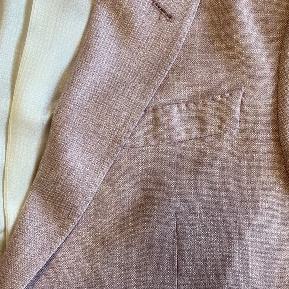 EMPORIO ARMANI G Line Light Pink Lavender Blazer EU 50 Viscose Old Money Wedding - Picture 5 of 16